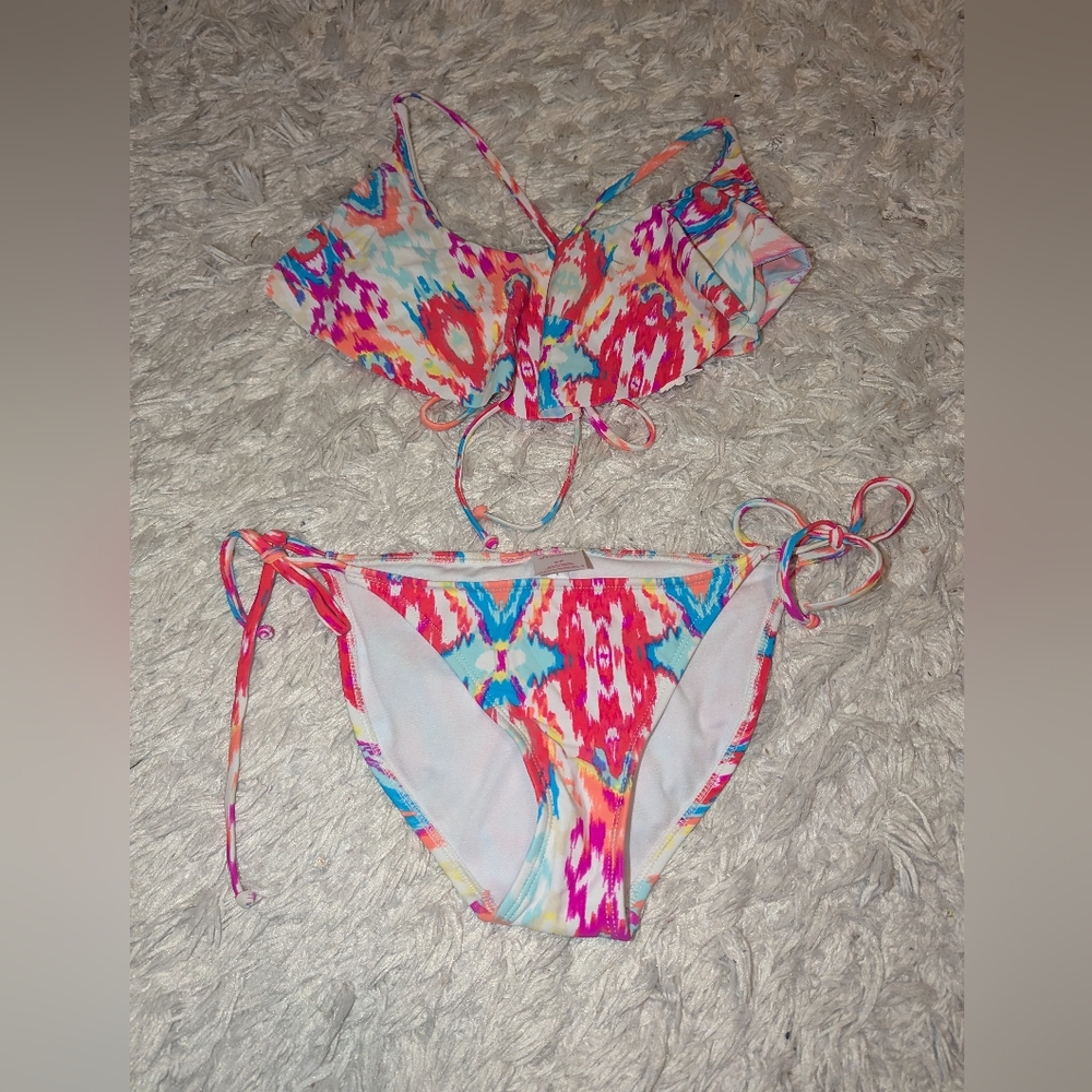 Nwt Xhilaration Multicolor Bikini set Sz S